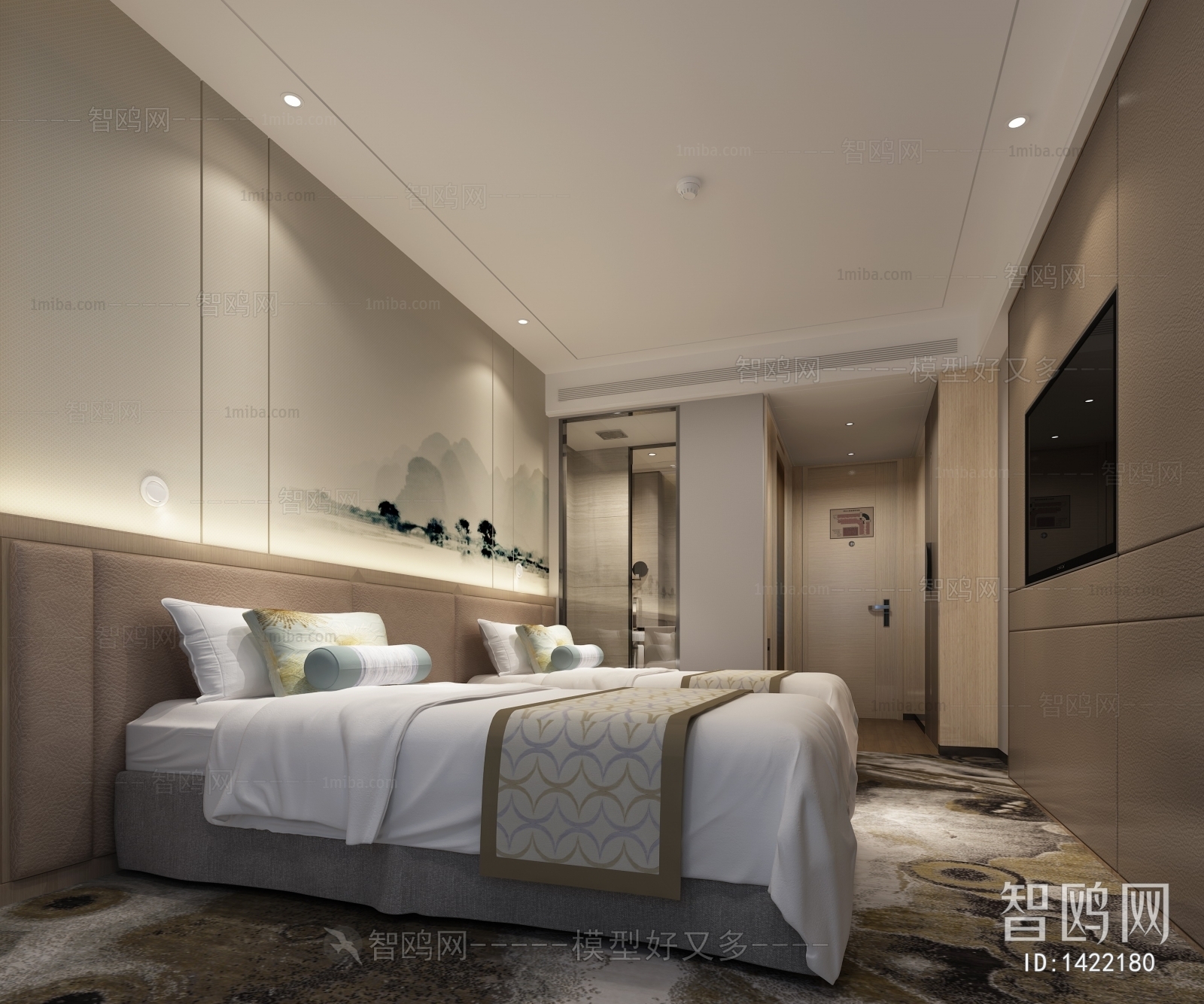 New Chinese Style Bedroom