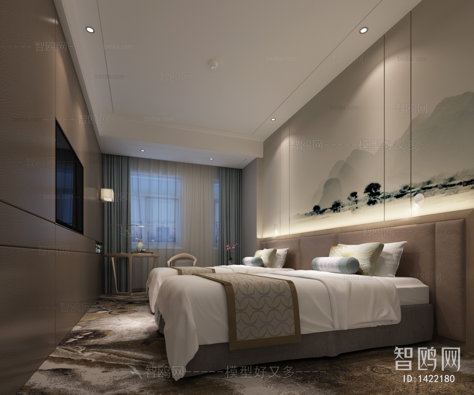 New Chinese Style Bedroom