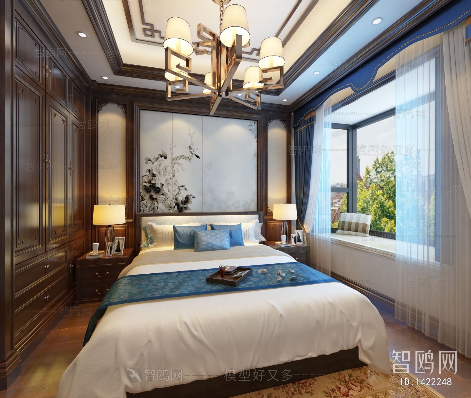 New Chinese Style Bedroom