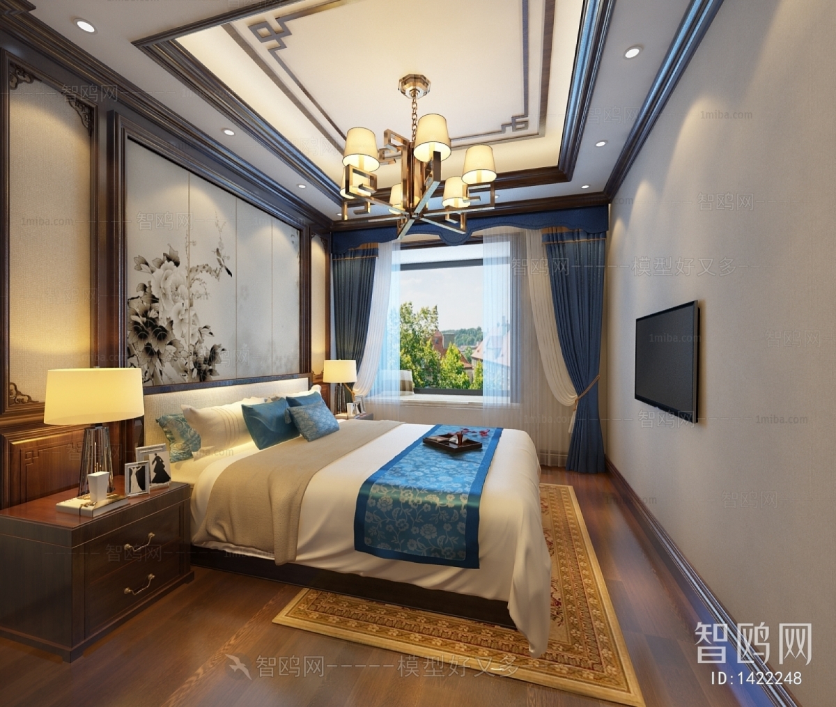 New Chinese Style Bedroom