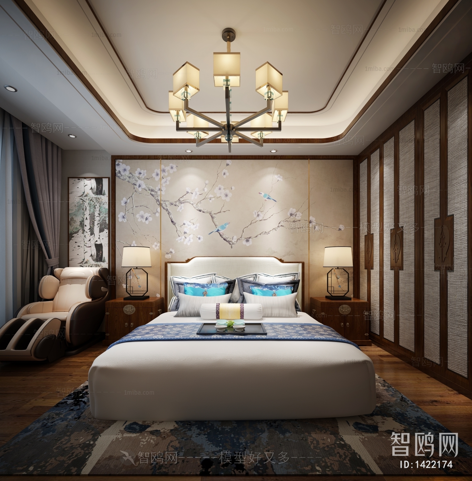 New Chinese Style Bedroom