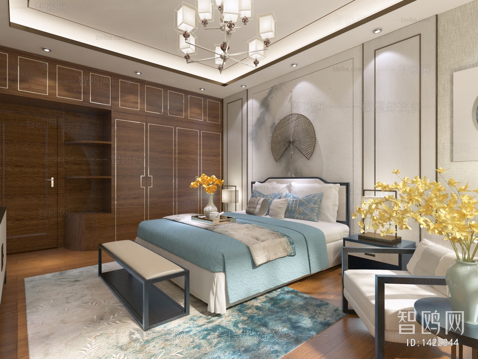 New Chinese Style Bedroom