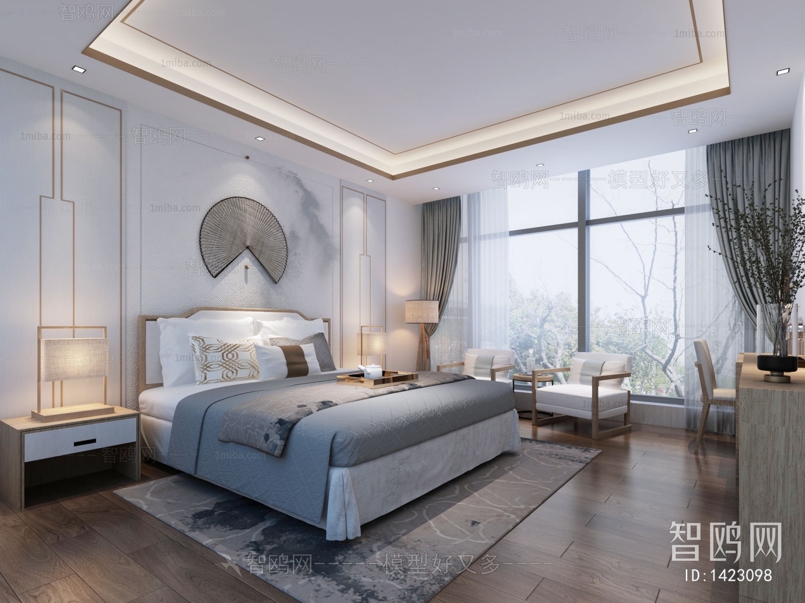 New Chinese Style Bedroom