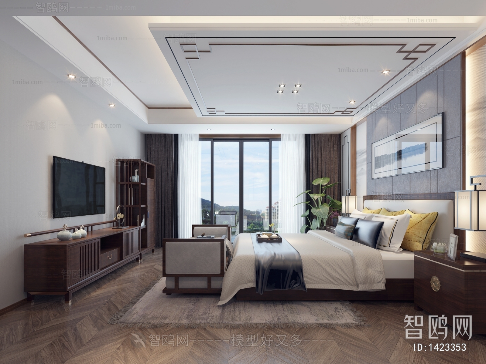 New Chinese Style Bedroom