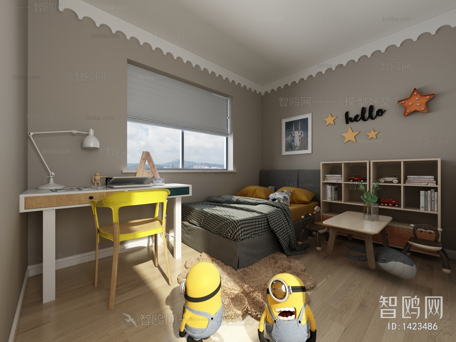 Modern Boy's Room And Son's Room