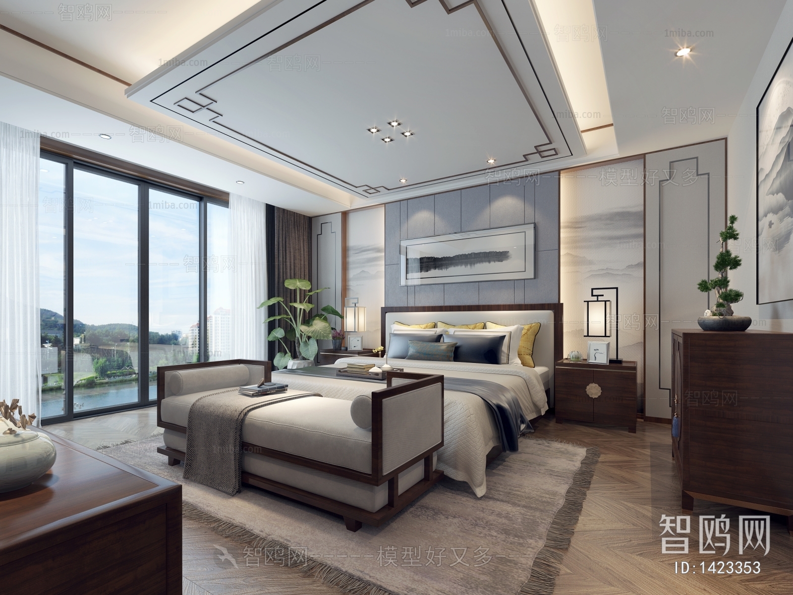 New Chinese Style Bedroom