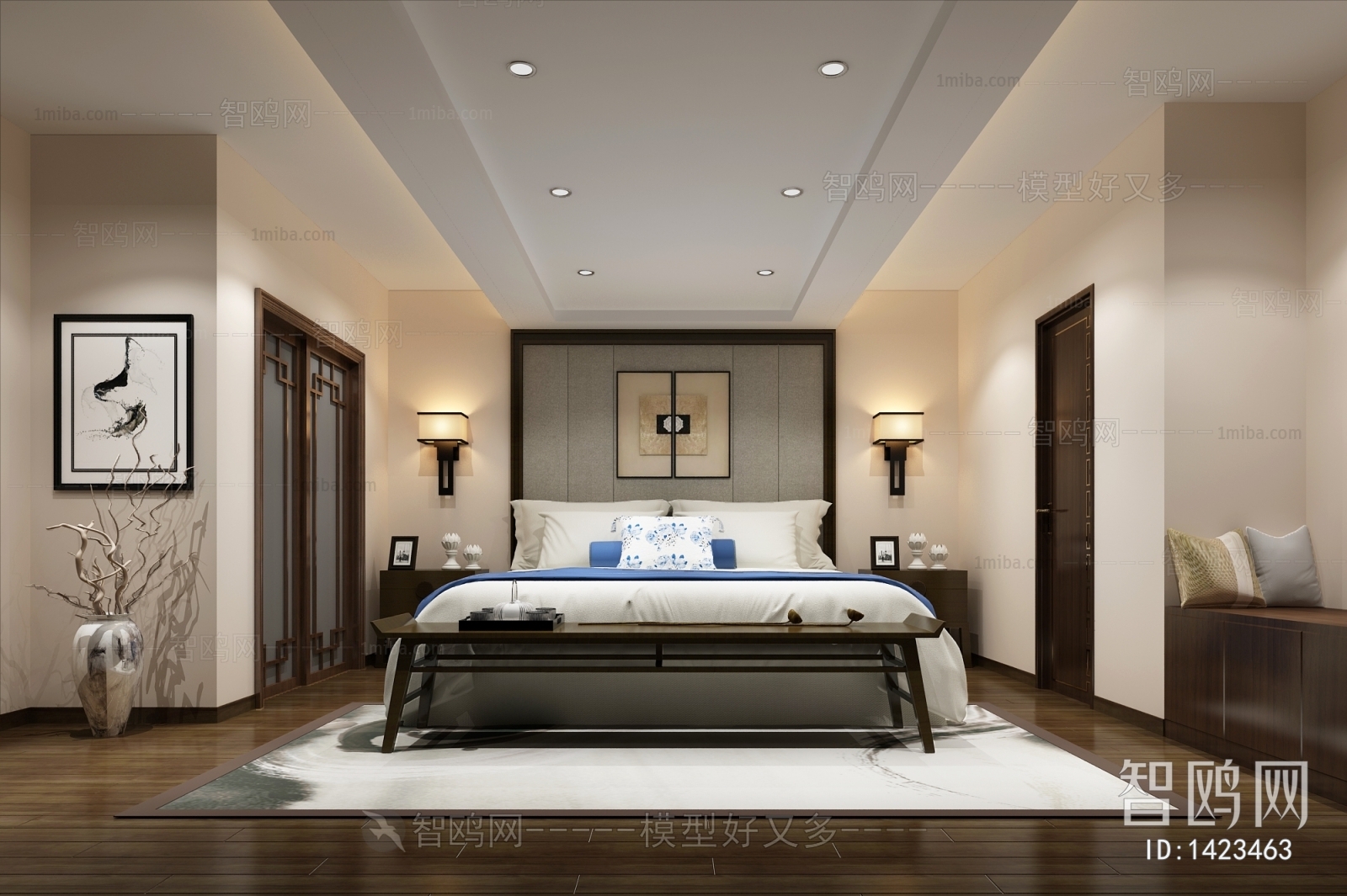 New Chinese Style Bedroom