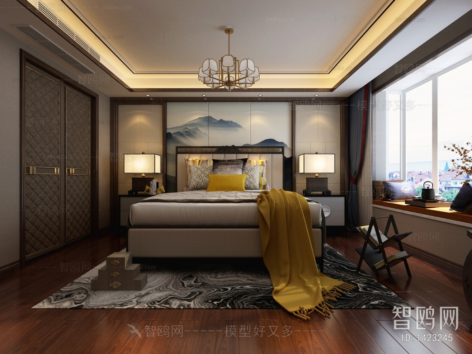 New Chinese Style Bedroom