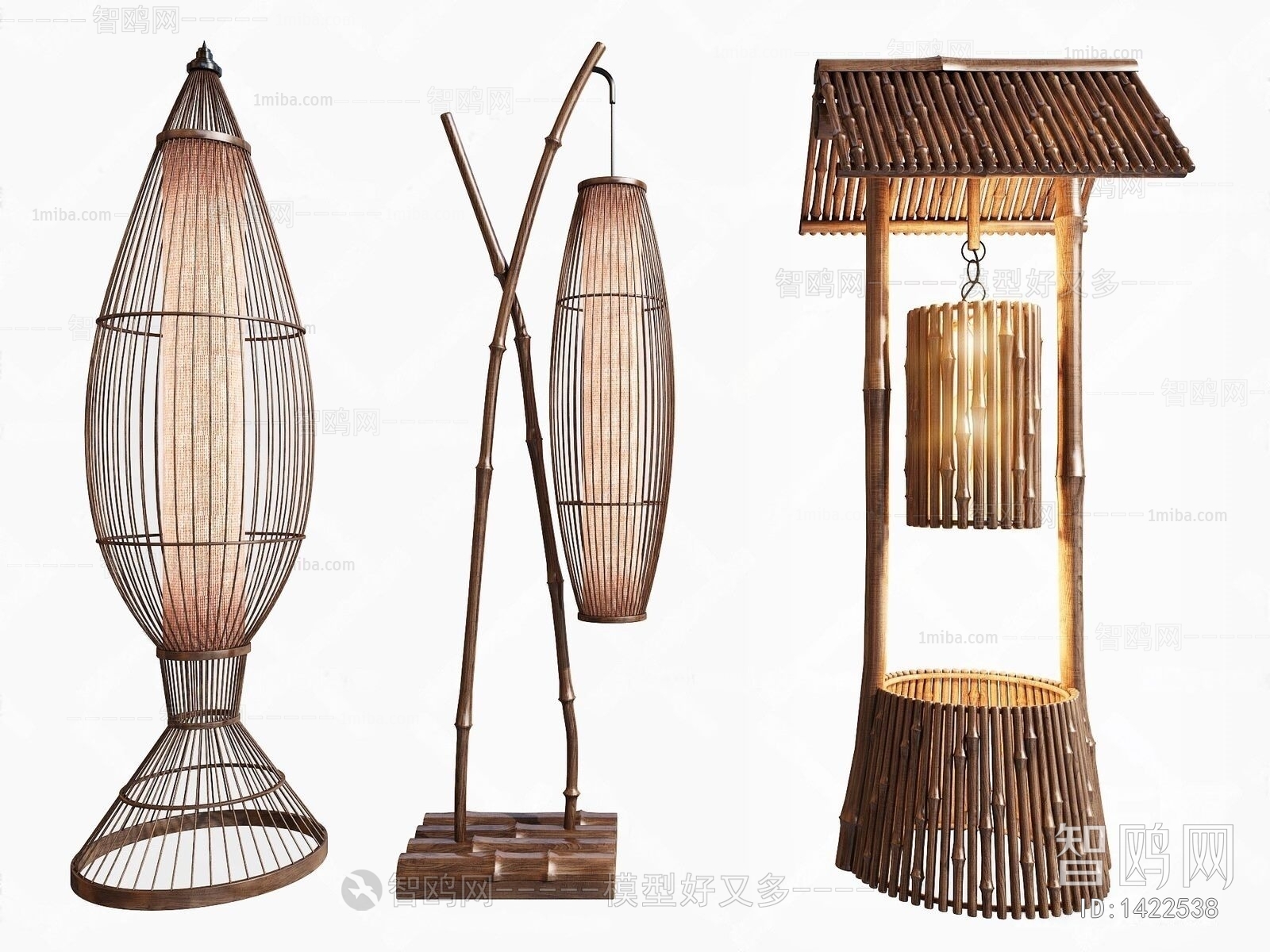Southeast Asian Style Floor Lamp
