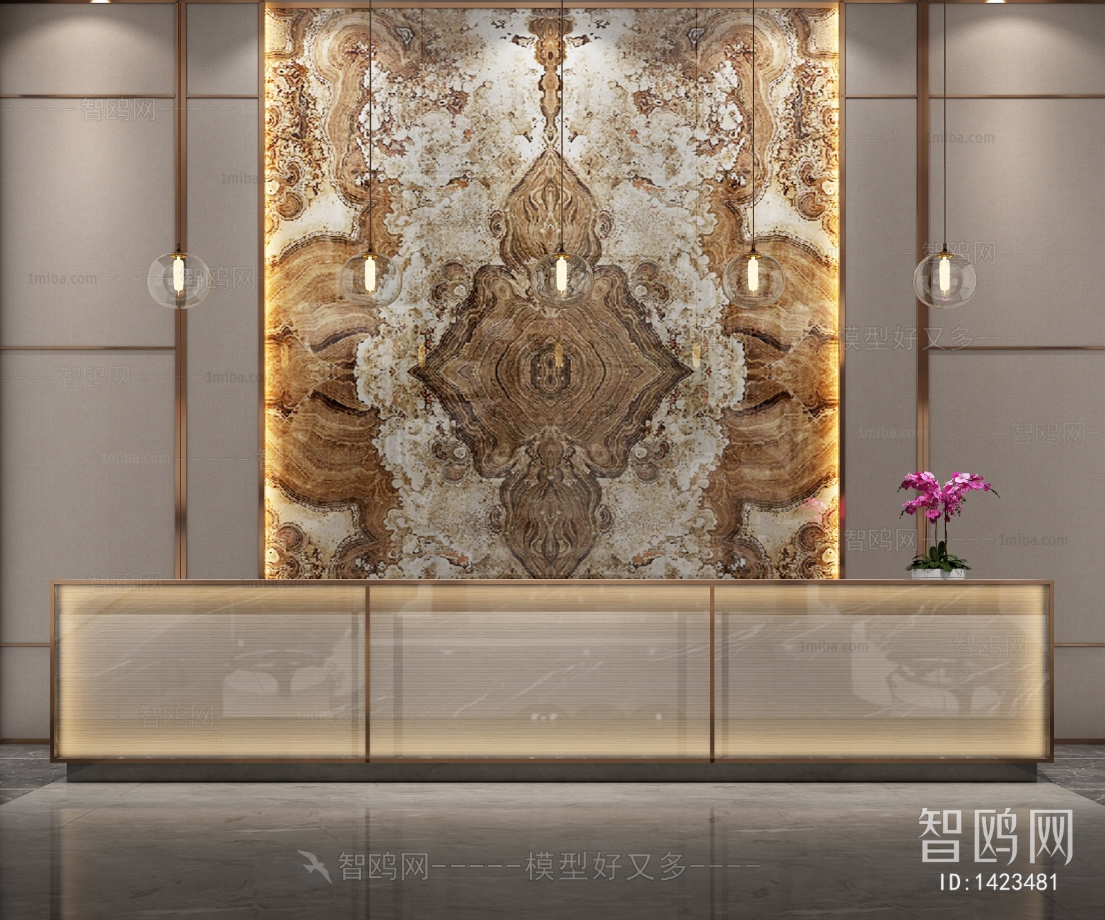 New Chinese Style Reception Desk