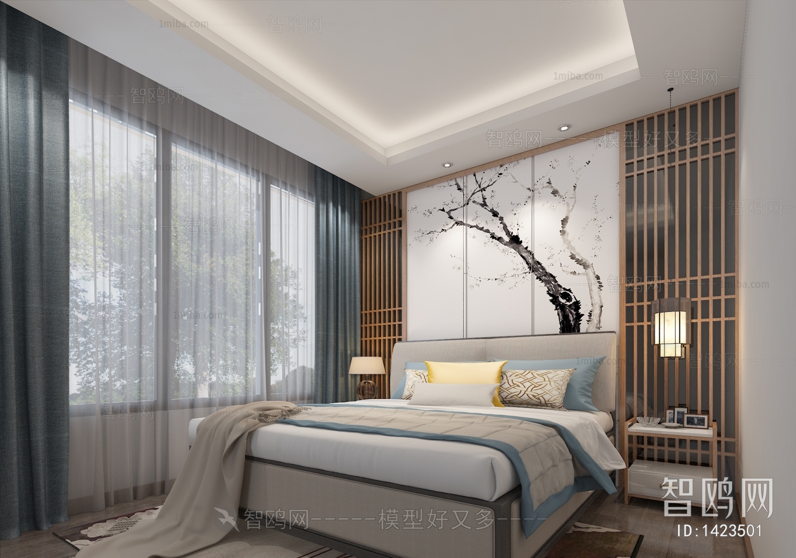 New Chinese Style Bedroom