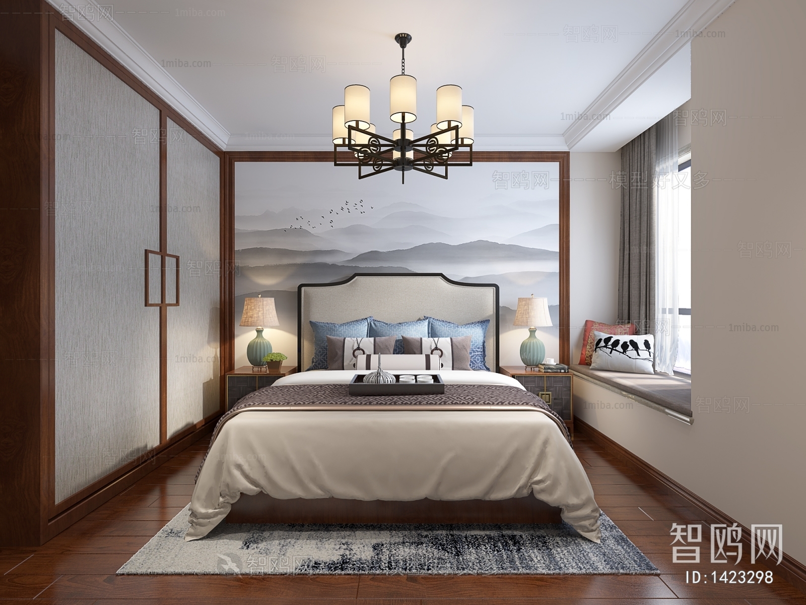 New Chinese Style Bedroom