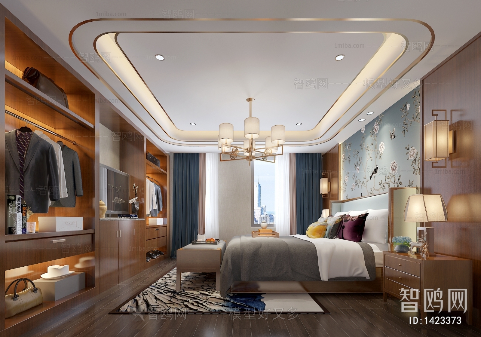 New Chinese Style Bedroom