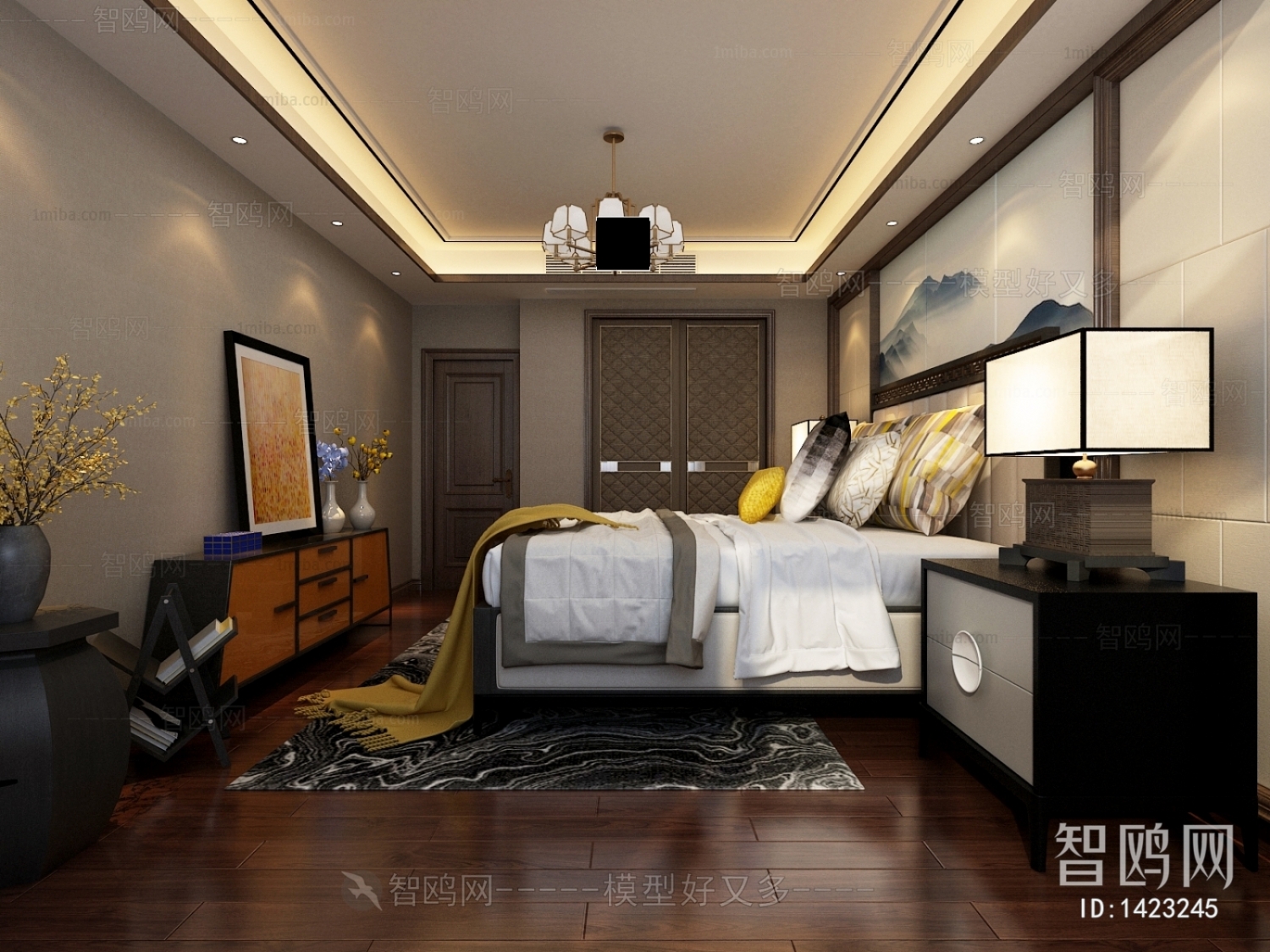 New Chinese Style Bedroom