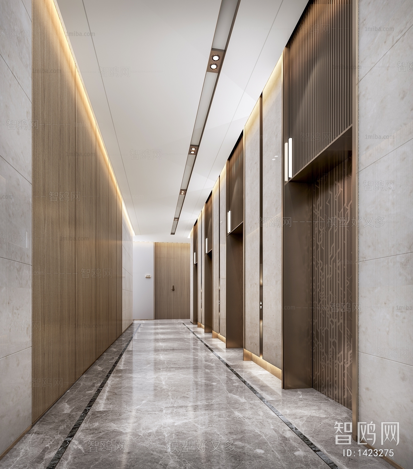 Modern Office Elevator Hall