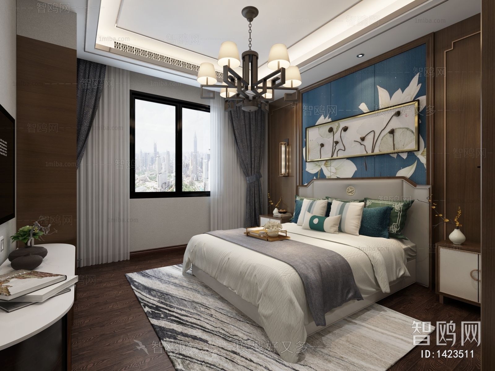 New Chinese Style Bedroom