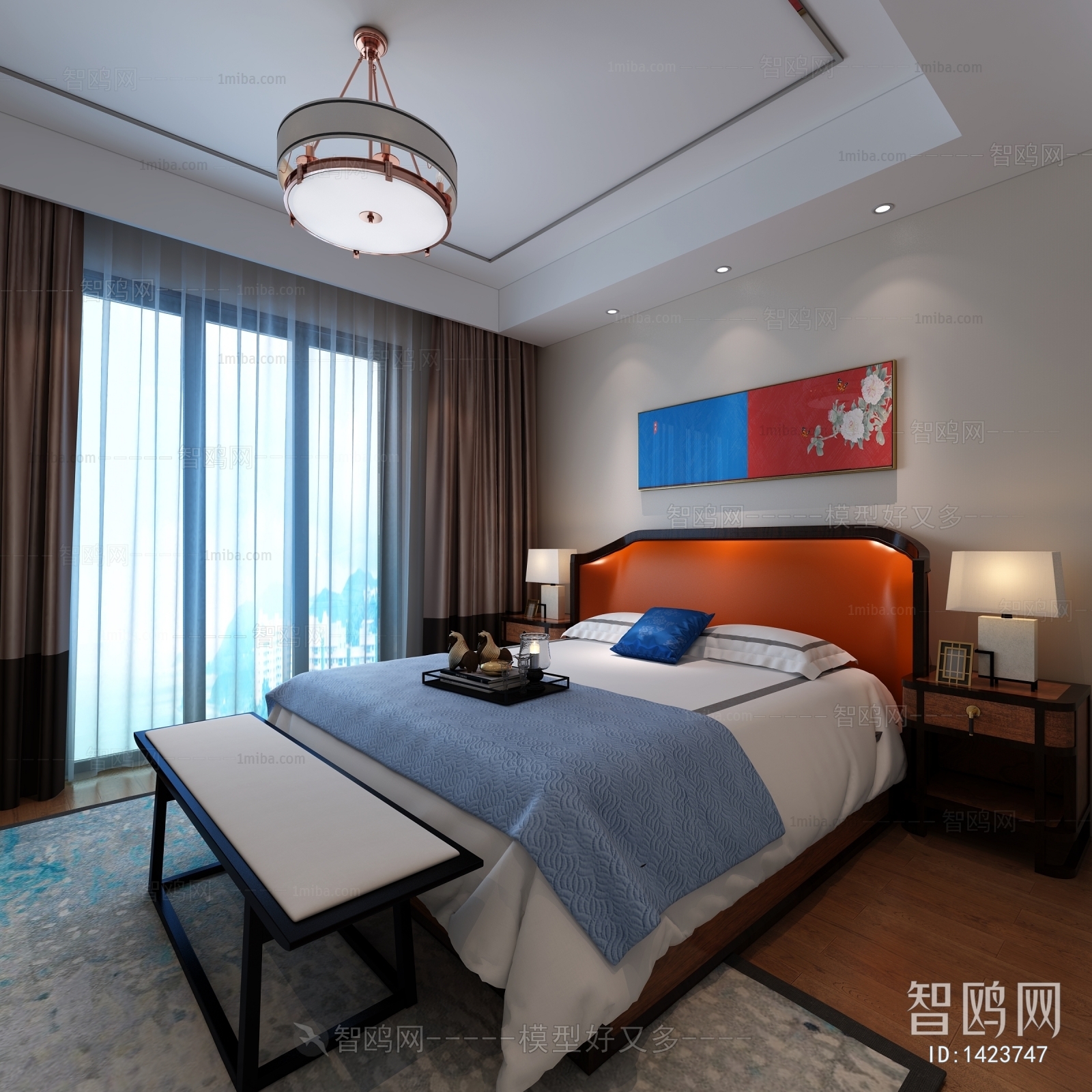 New Chinese Style Bedroom