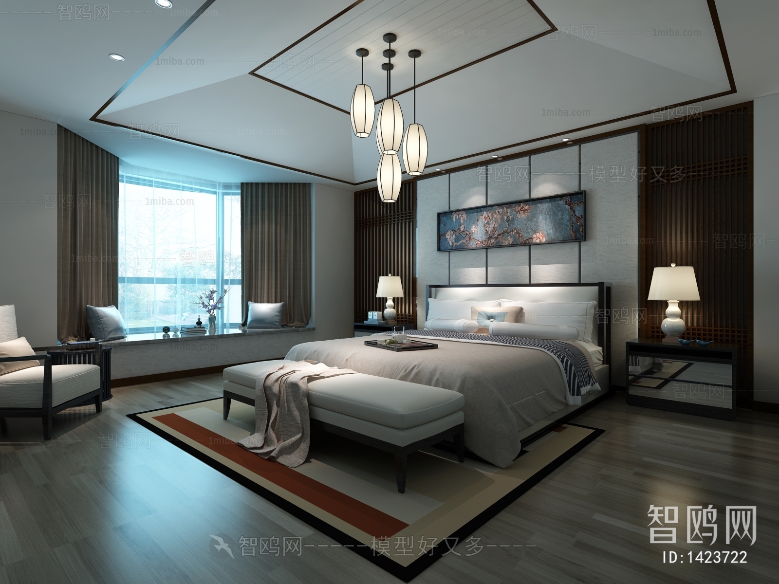 New Chinese Style Bedroom