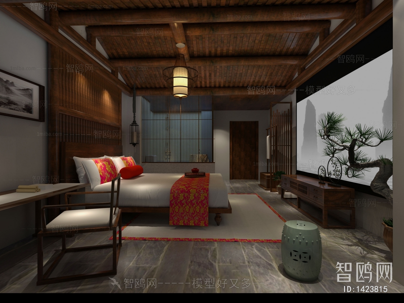 New Chinese Style Bedroom