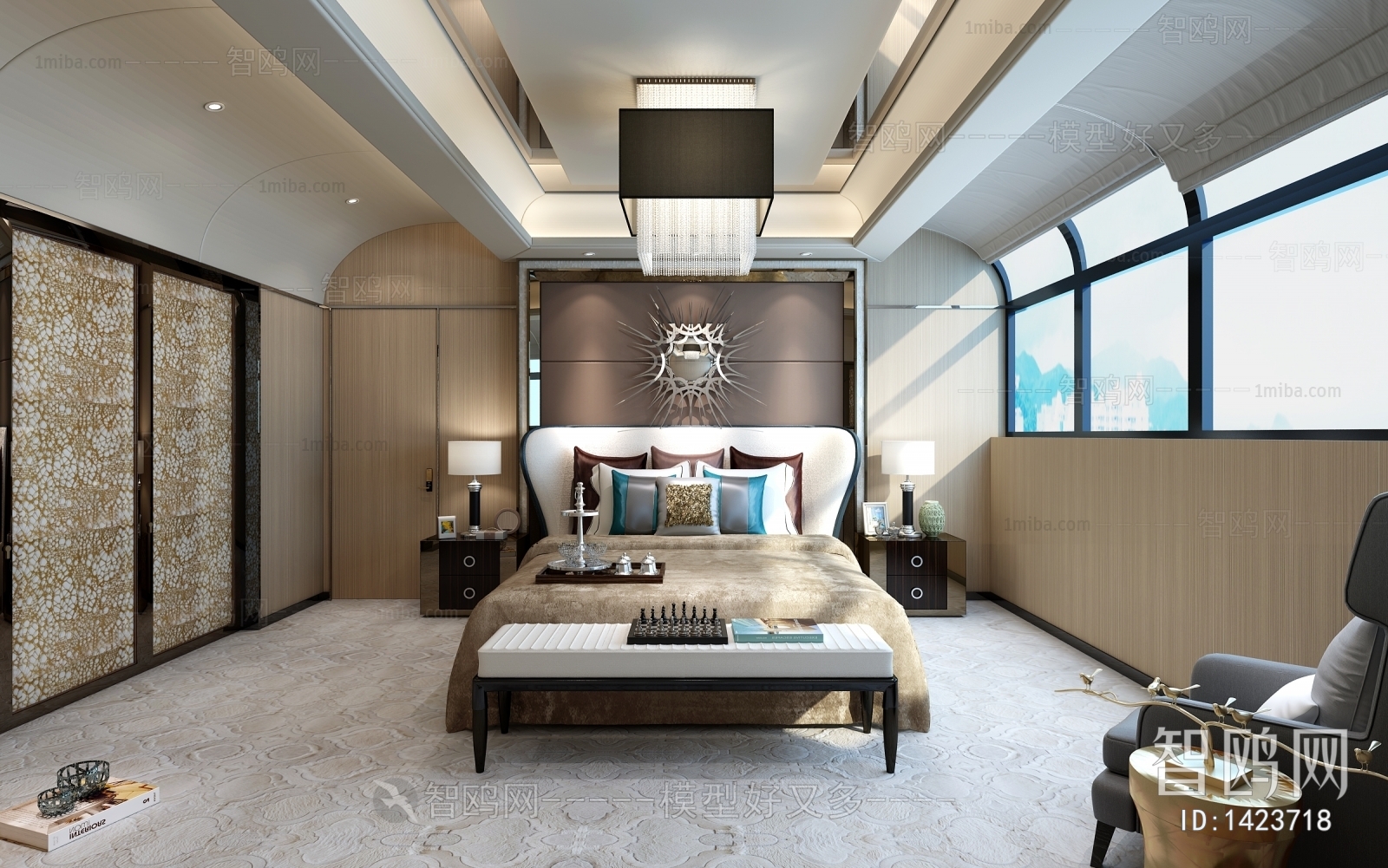 New Chinese Style Bedroom