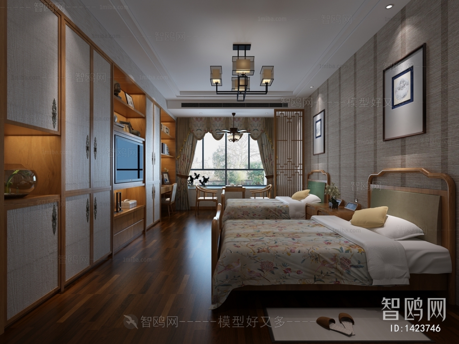 New Chinese Style Bedroom