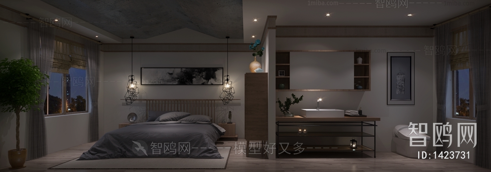 New Chinese Style Bedroom