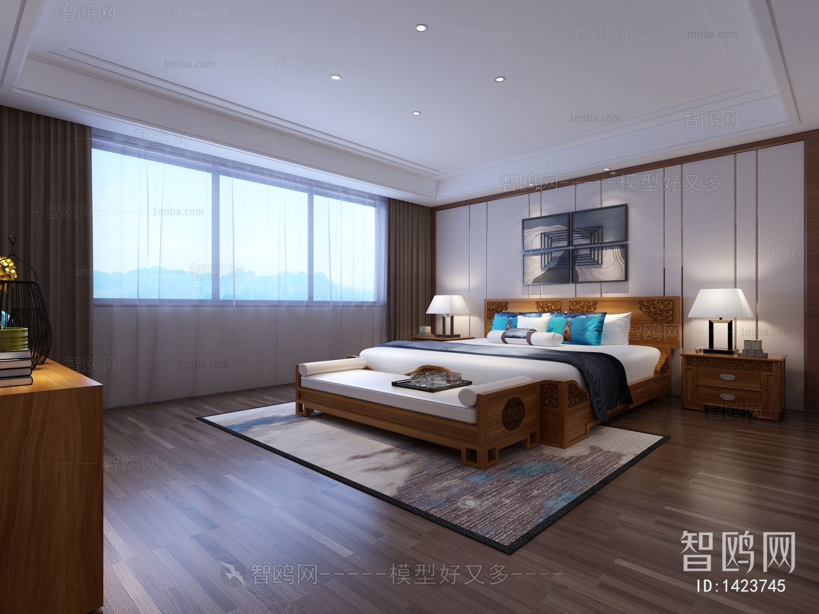 New Chinese Style Bedroom