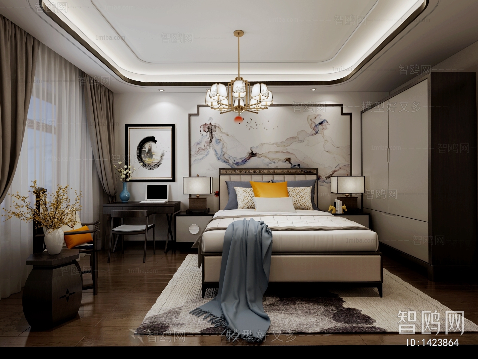 New Chinese Style Bedroom