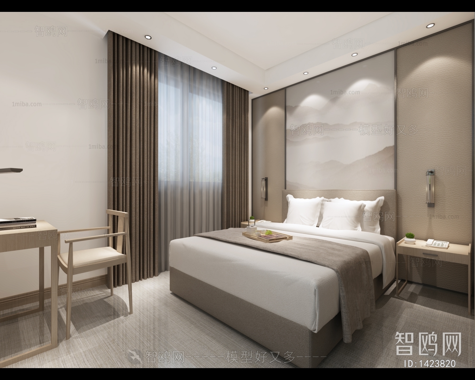 New Chinese Style Bedroom