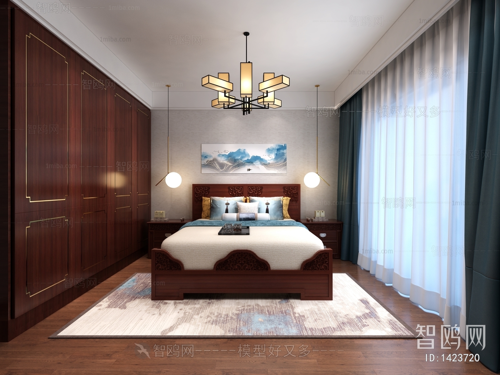 New Chinese Style Bedroom