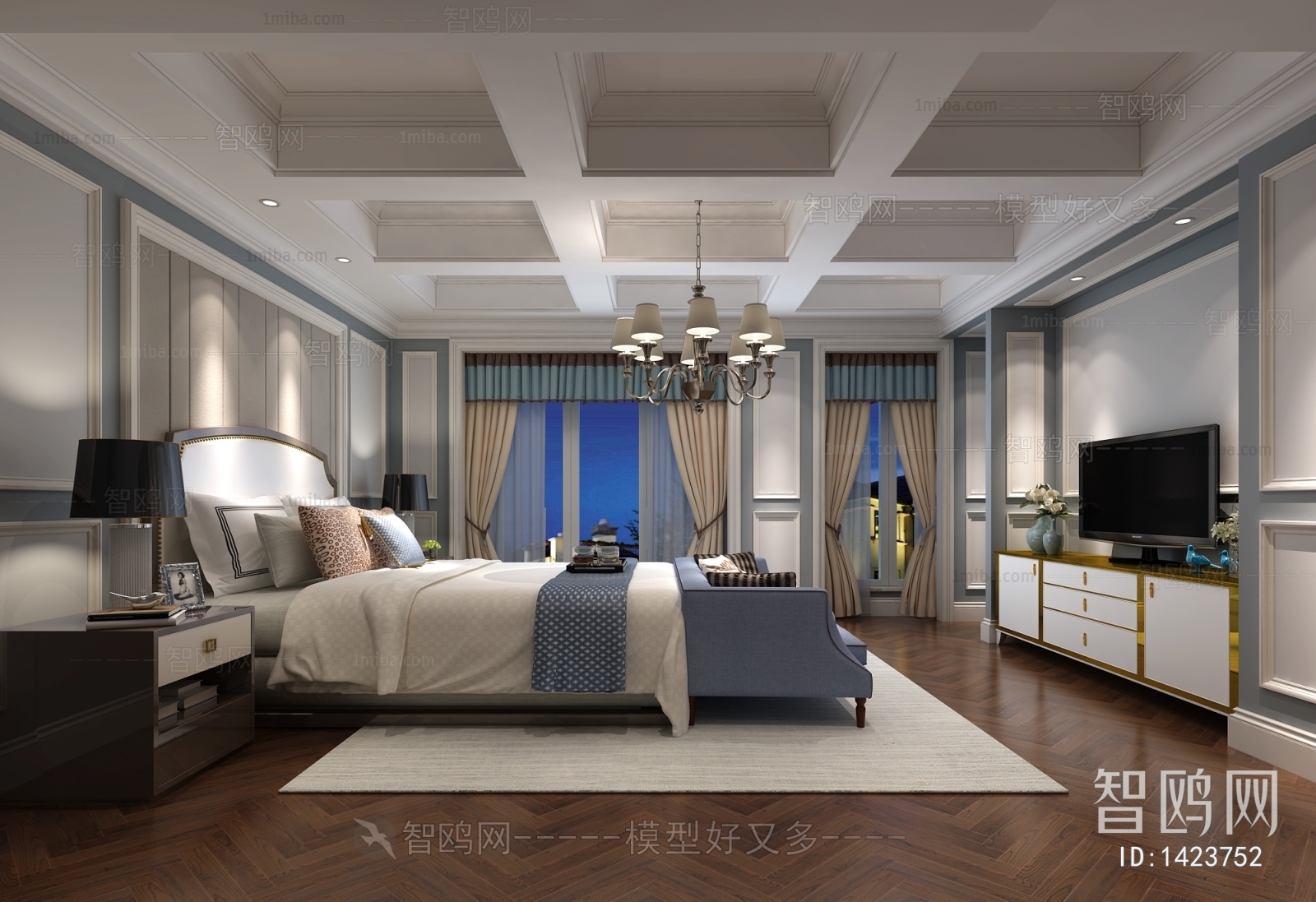 New Chinese Style Bedroom