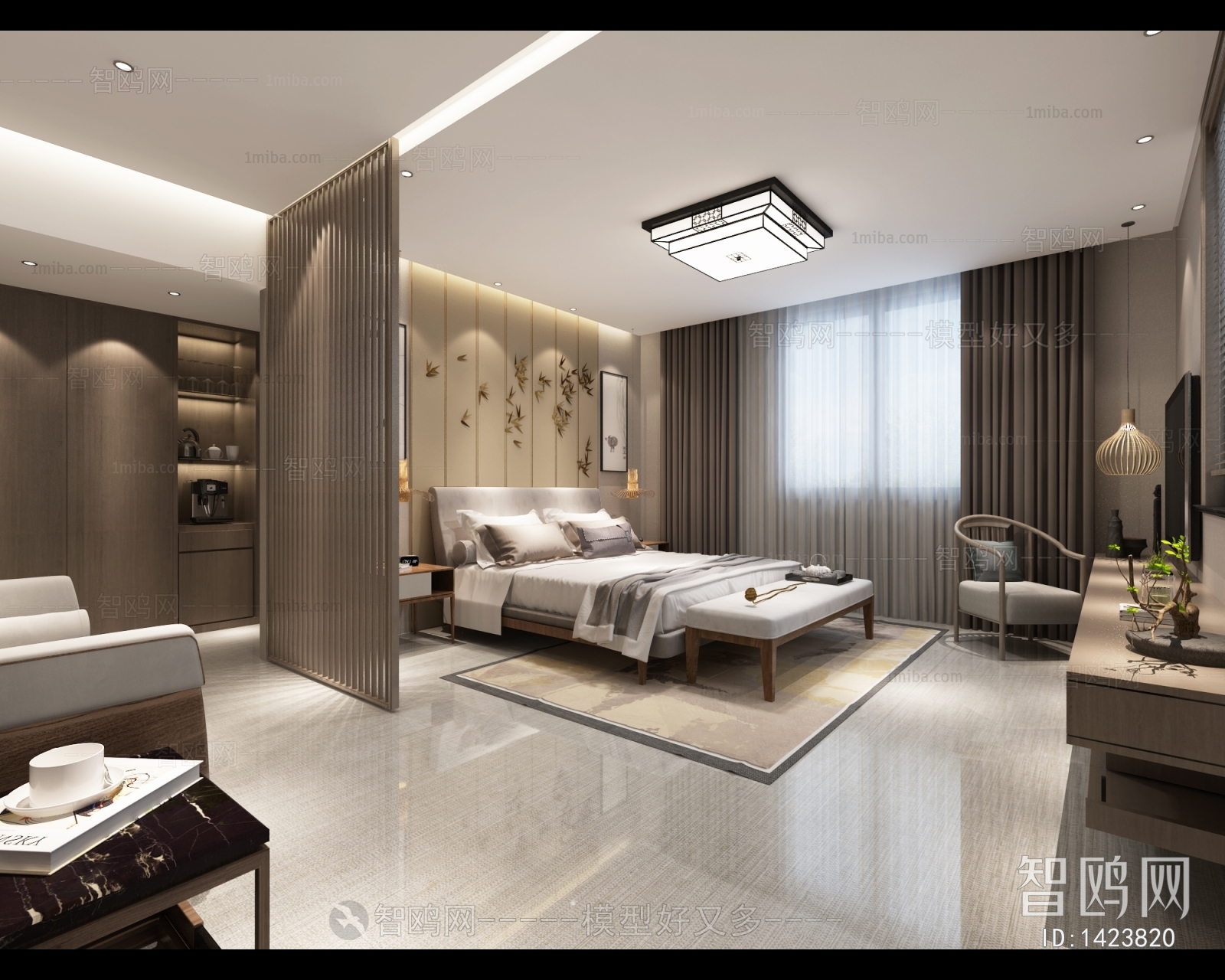 New Chinese Style Bedroom