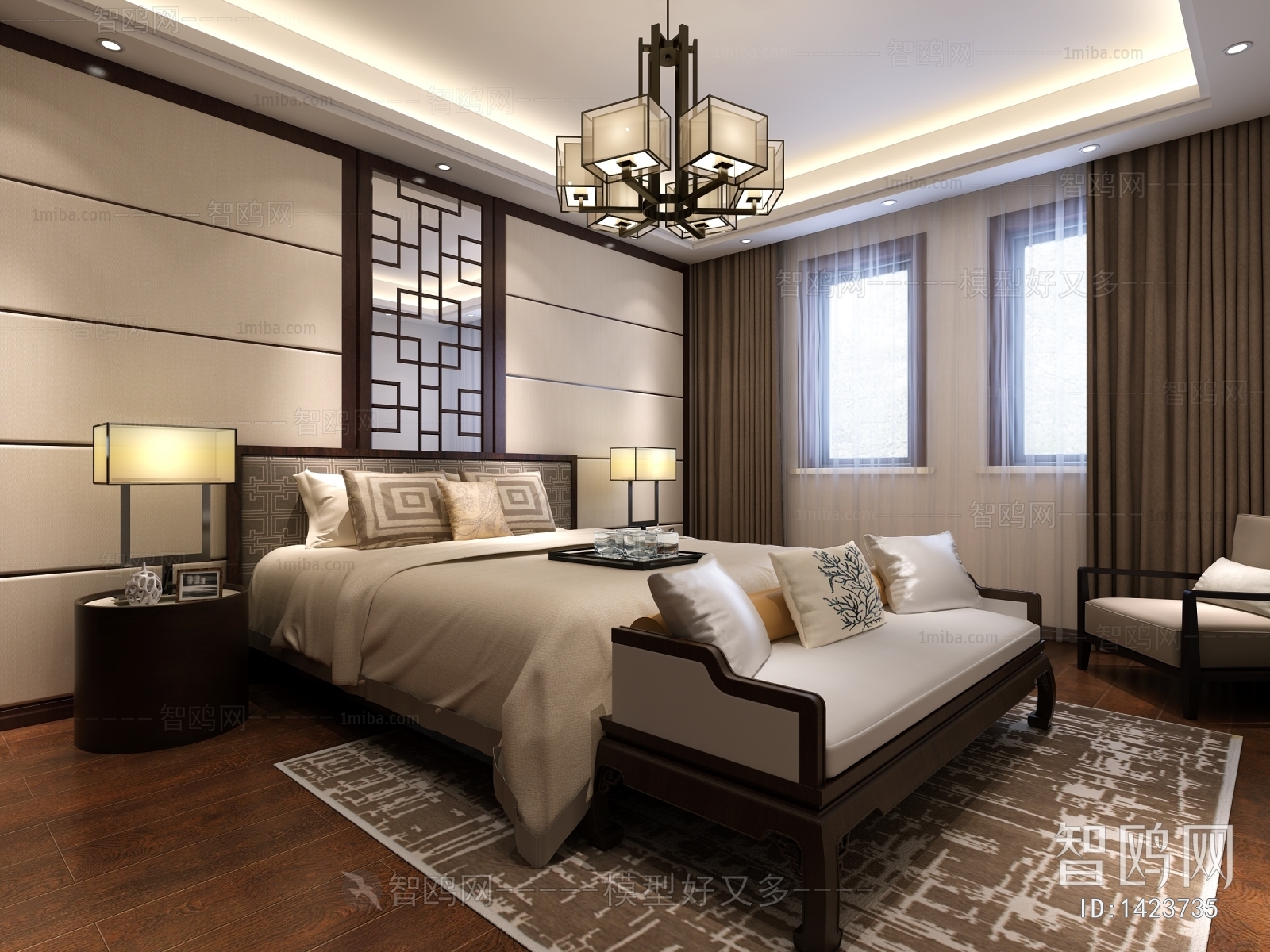 New Chinese Style Bedroom