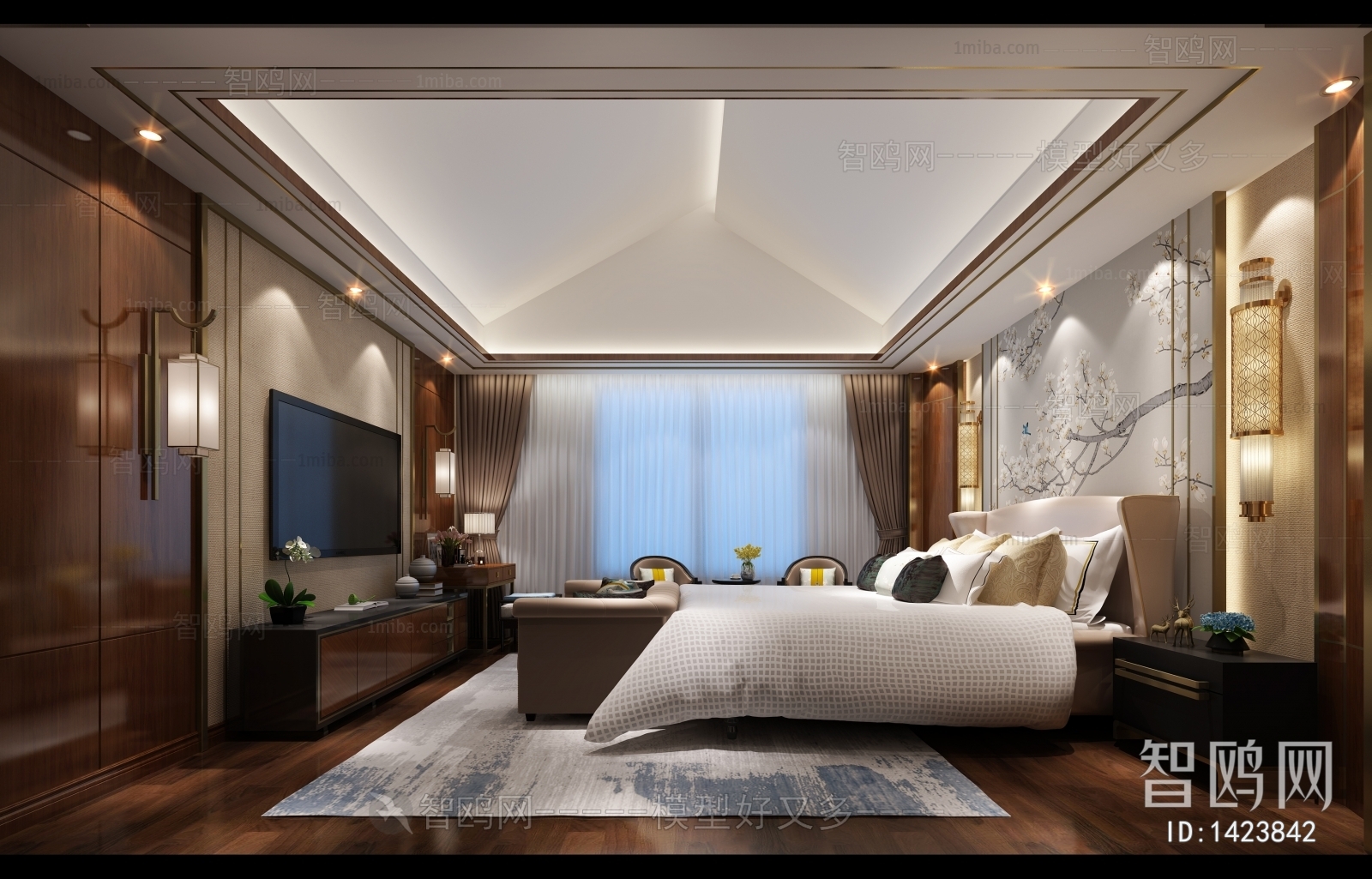 New Chinese Style Bedroom