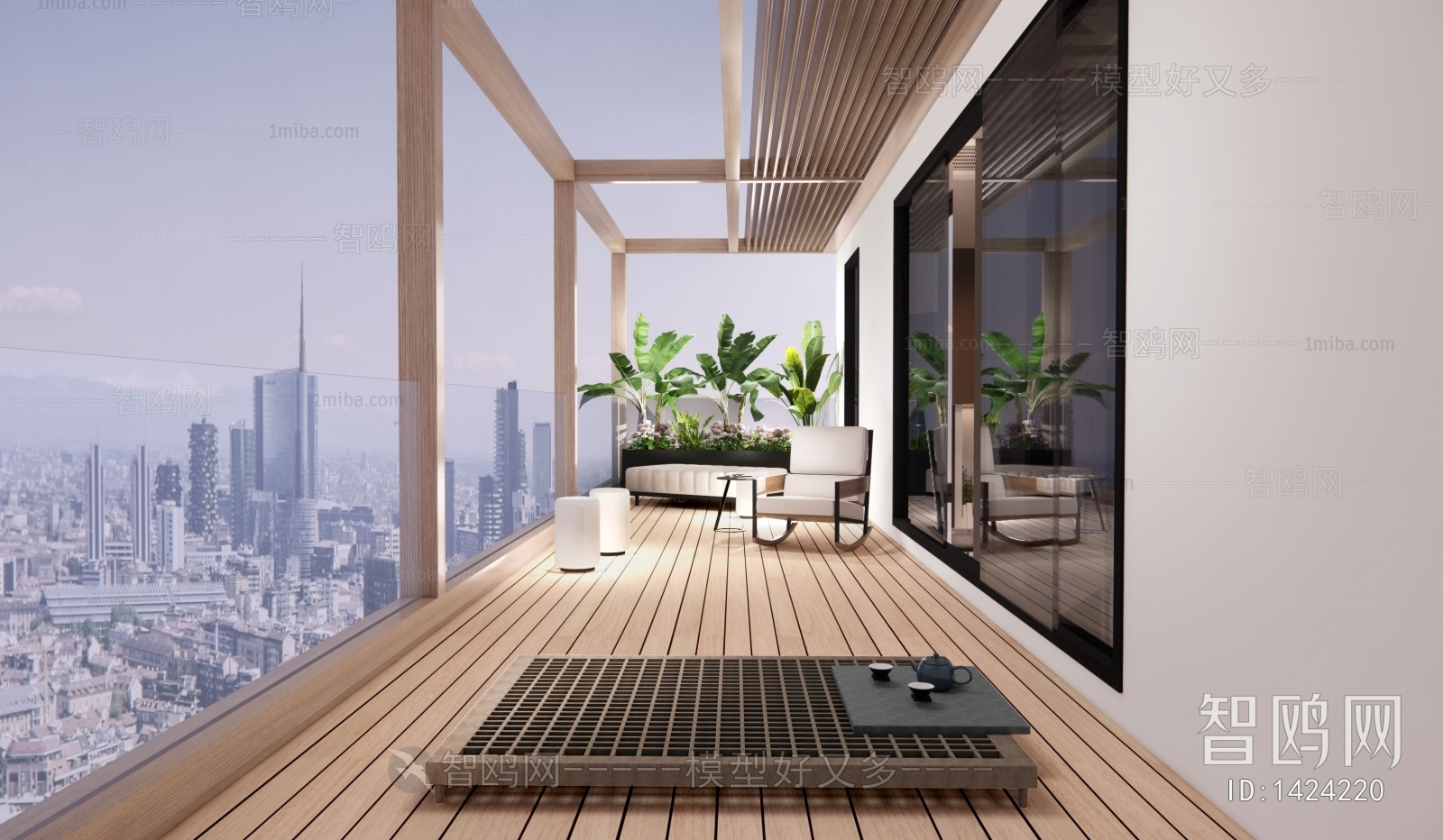 Modern New Chinese Style Balcony
