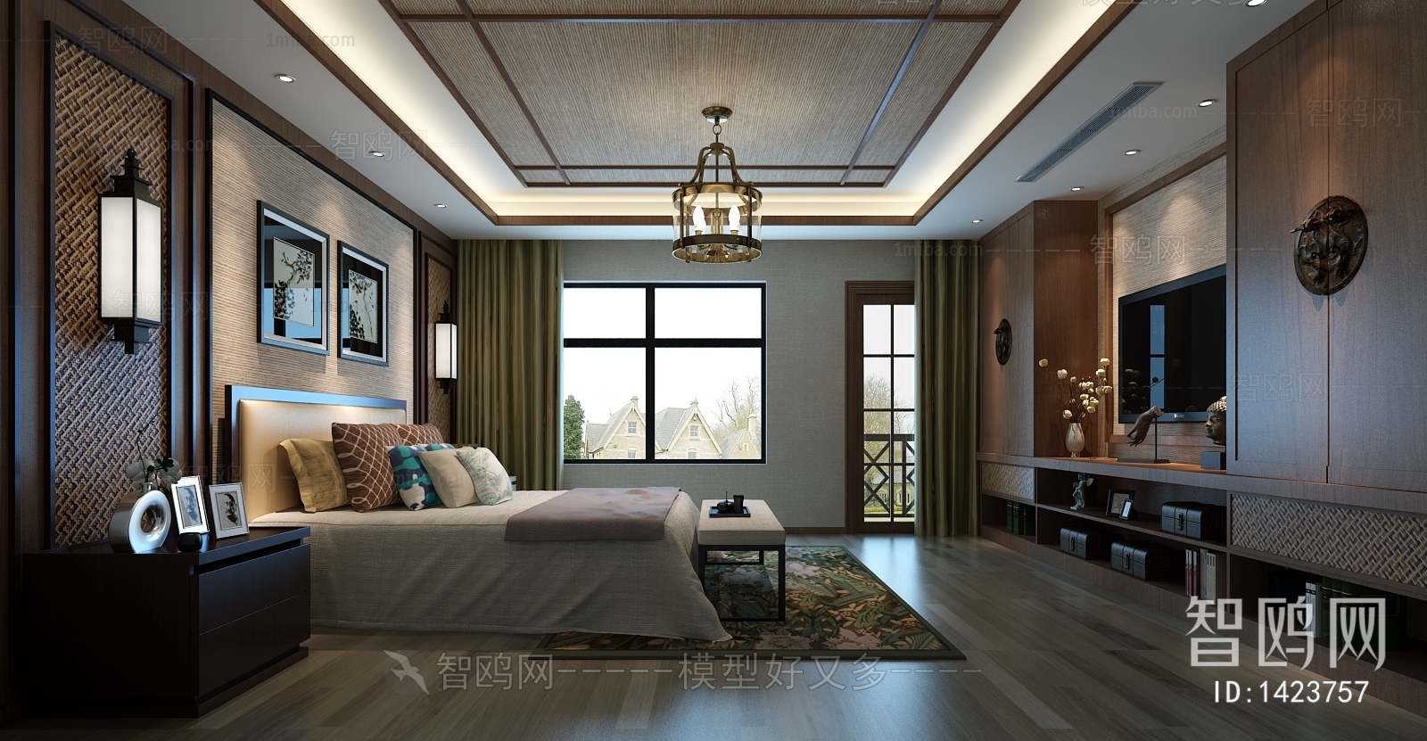 New Chinese Style Bedroom