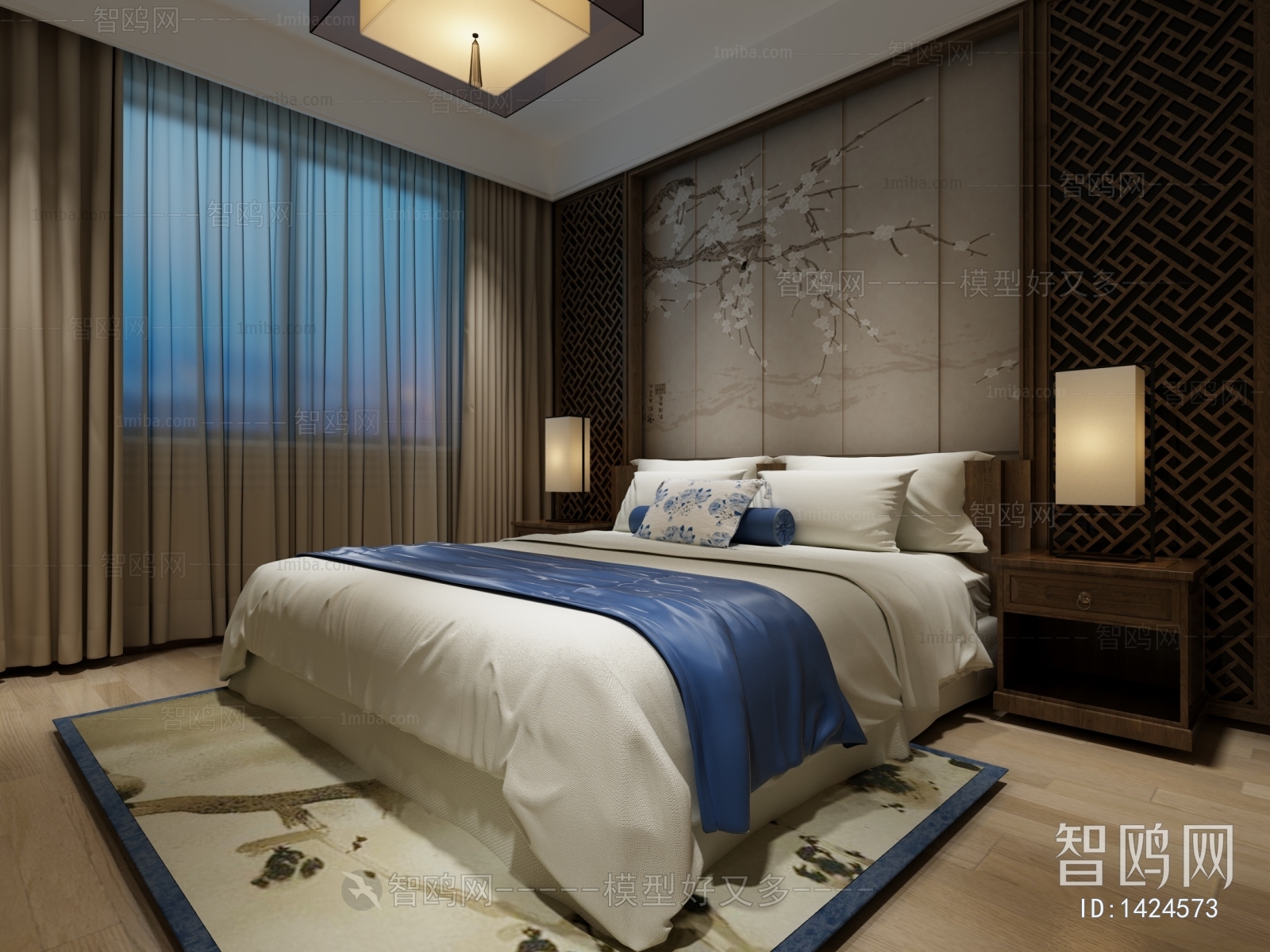 New Chinese Style Bedroom