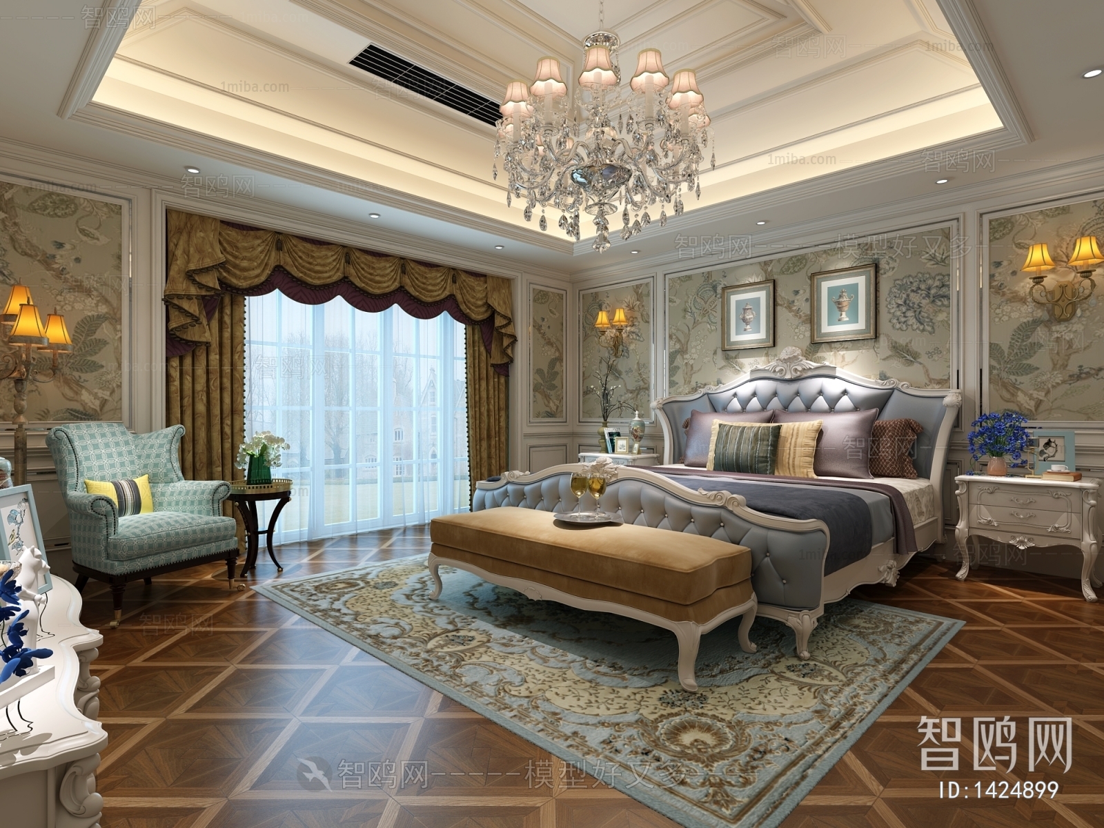 European Style New Classical Style Bedroom
