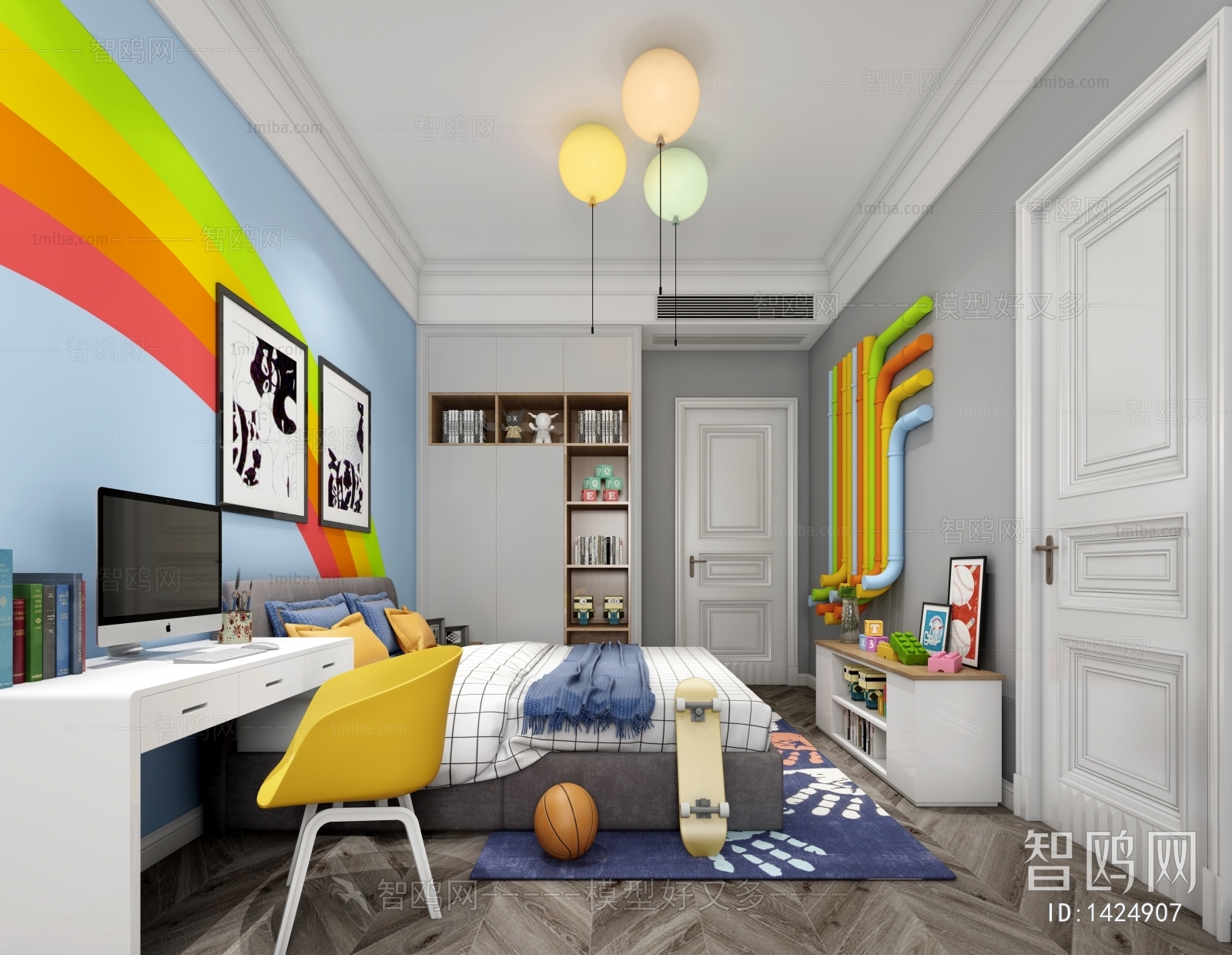 Modern Boy's Room And Son's Room