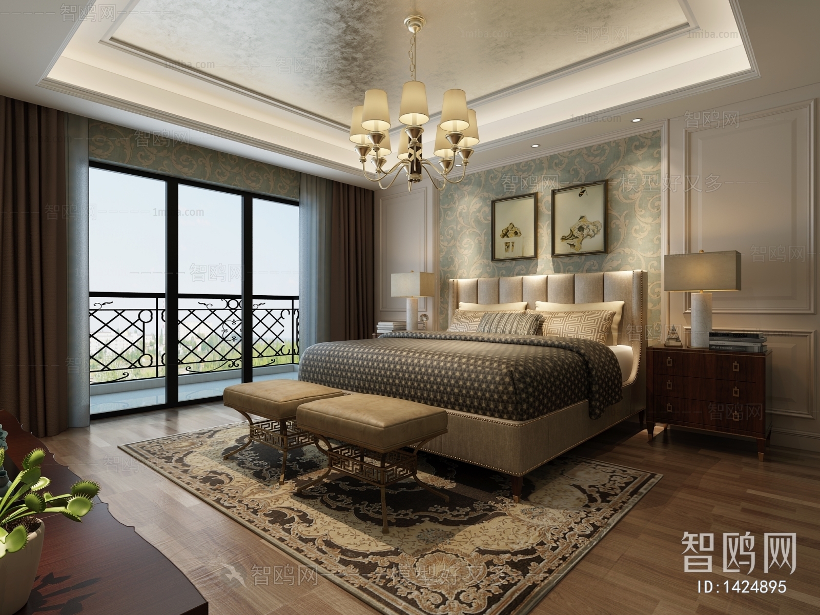 European Style New Classical Style Bedroom