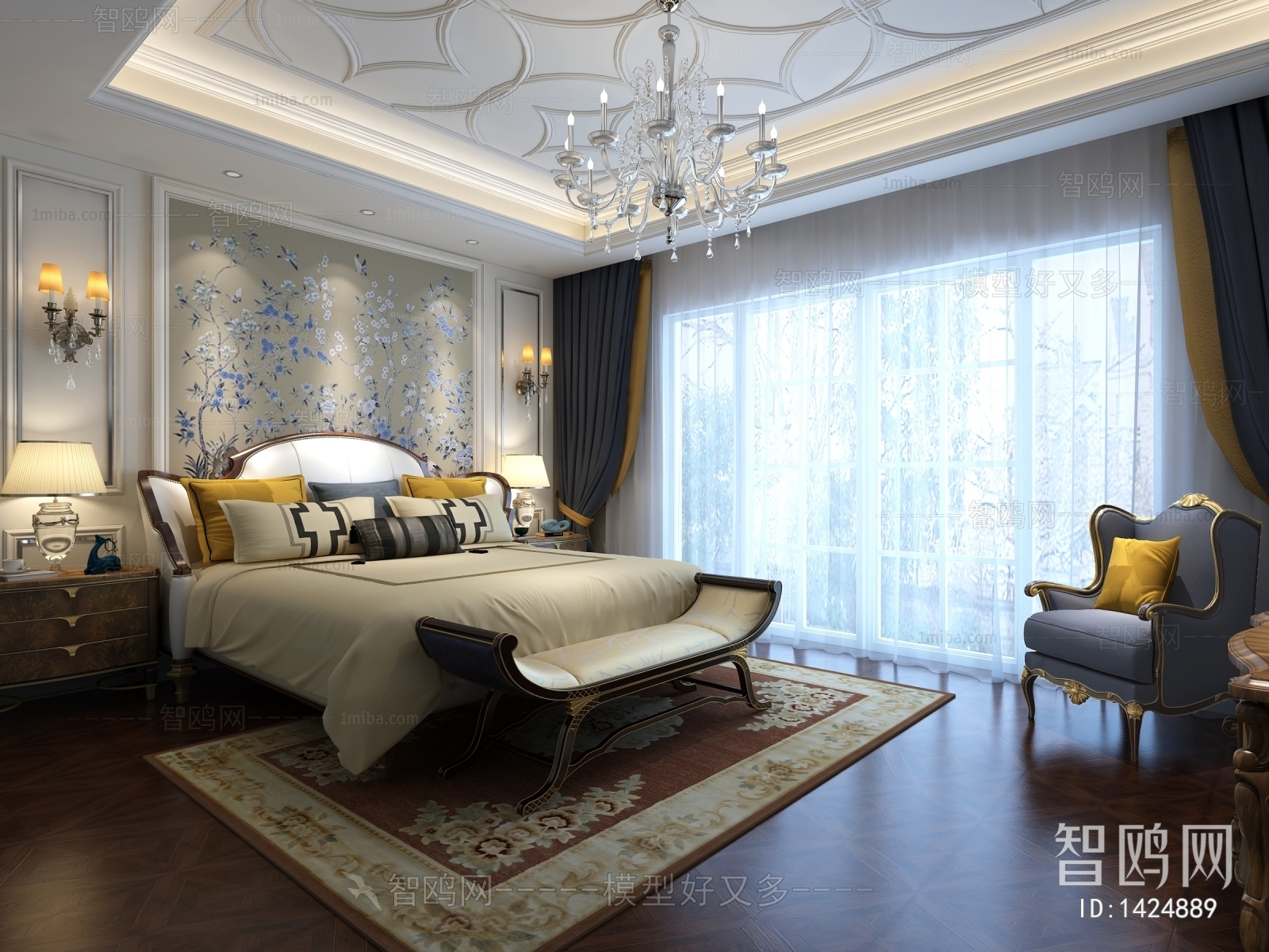 European Style New Classical Style Bedroom