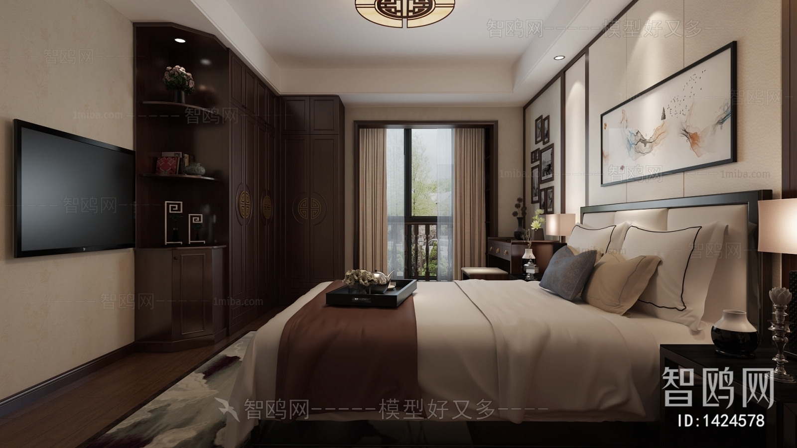 New Chinese Style Bedroom