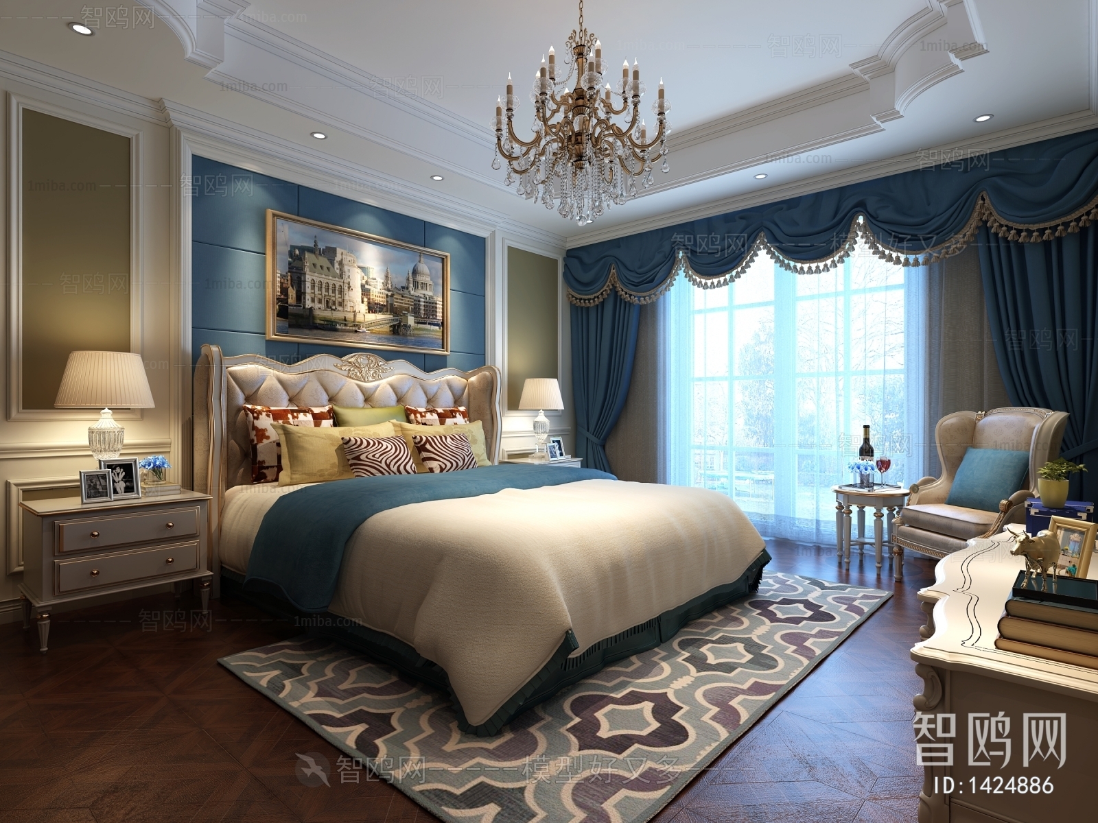 European Style New Classical Style Bedroom