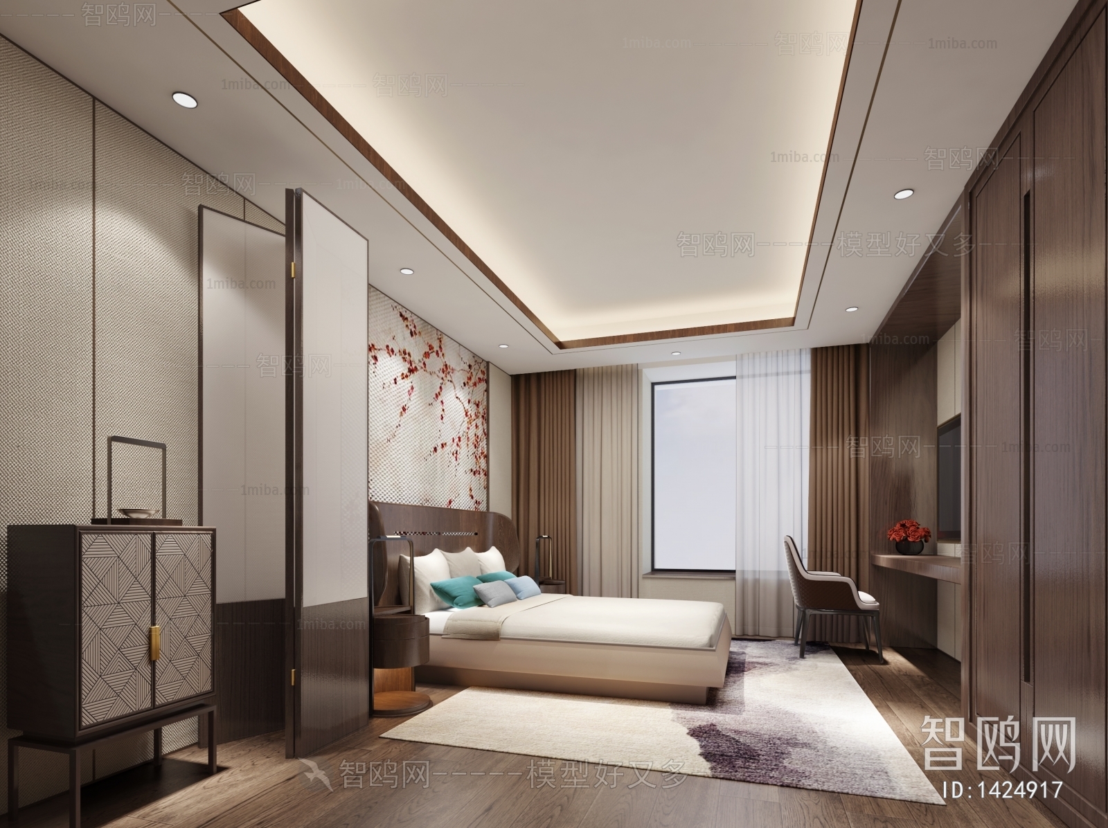 New Chinese Style Bedroom