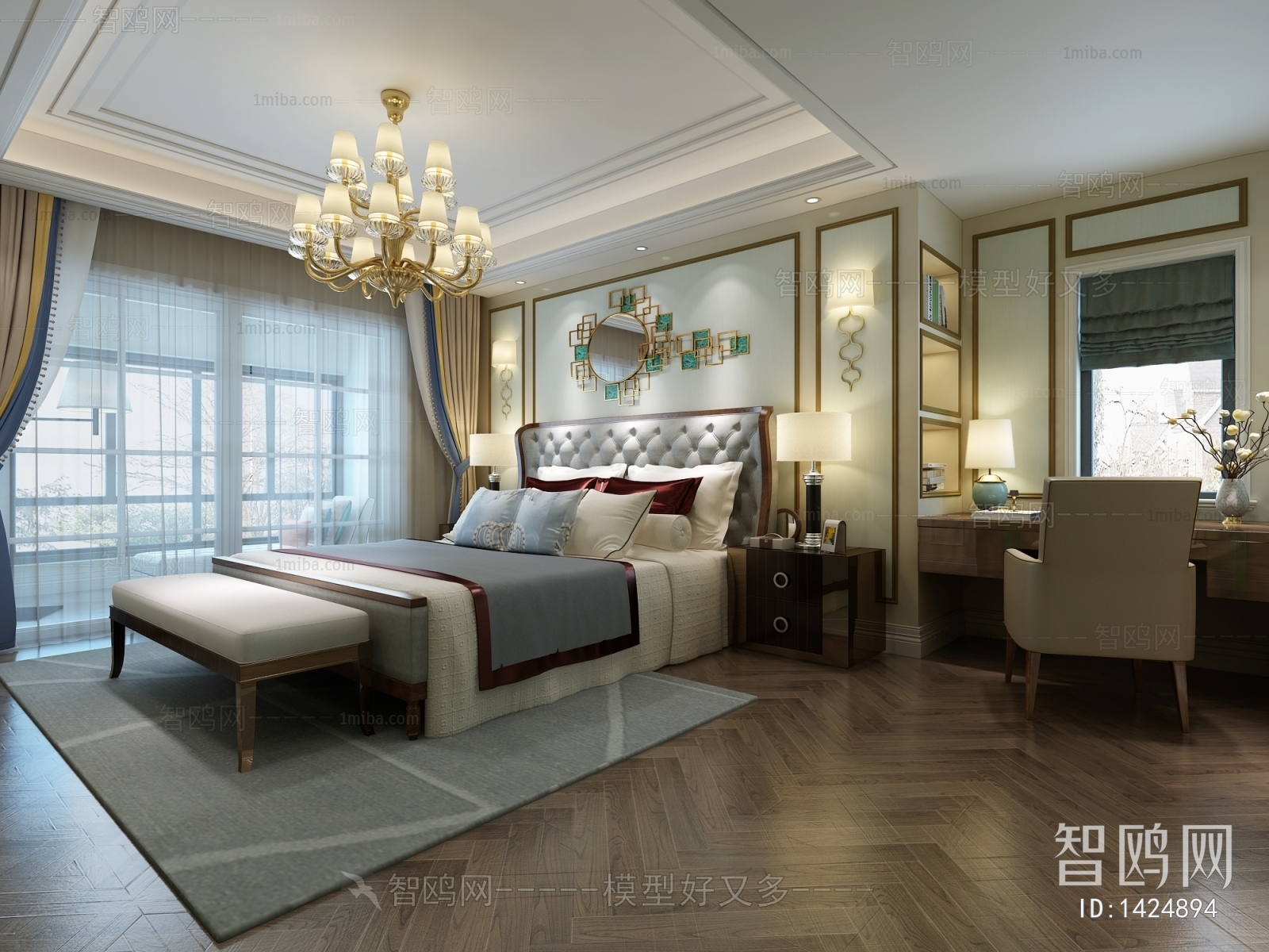 European Style New Classical Style Bedroom