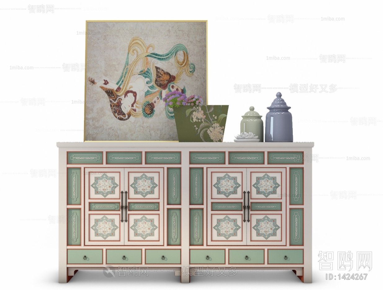 Mediterranean Style Decorative Cabinet