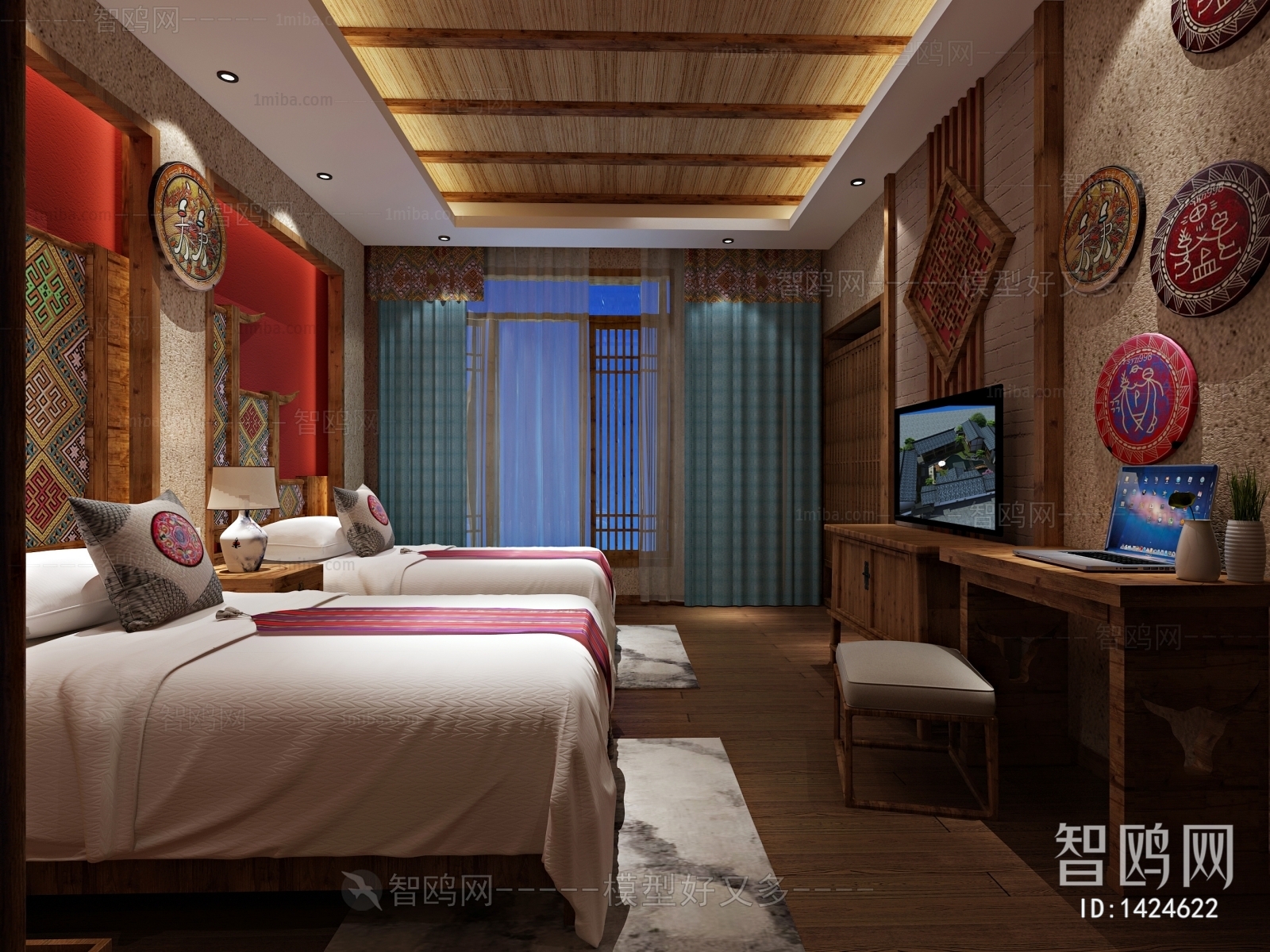 New Chinese Style Bedroom