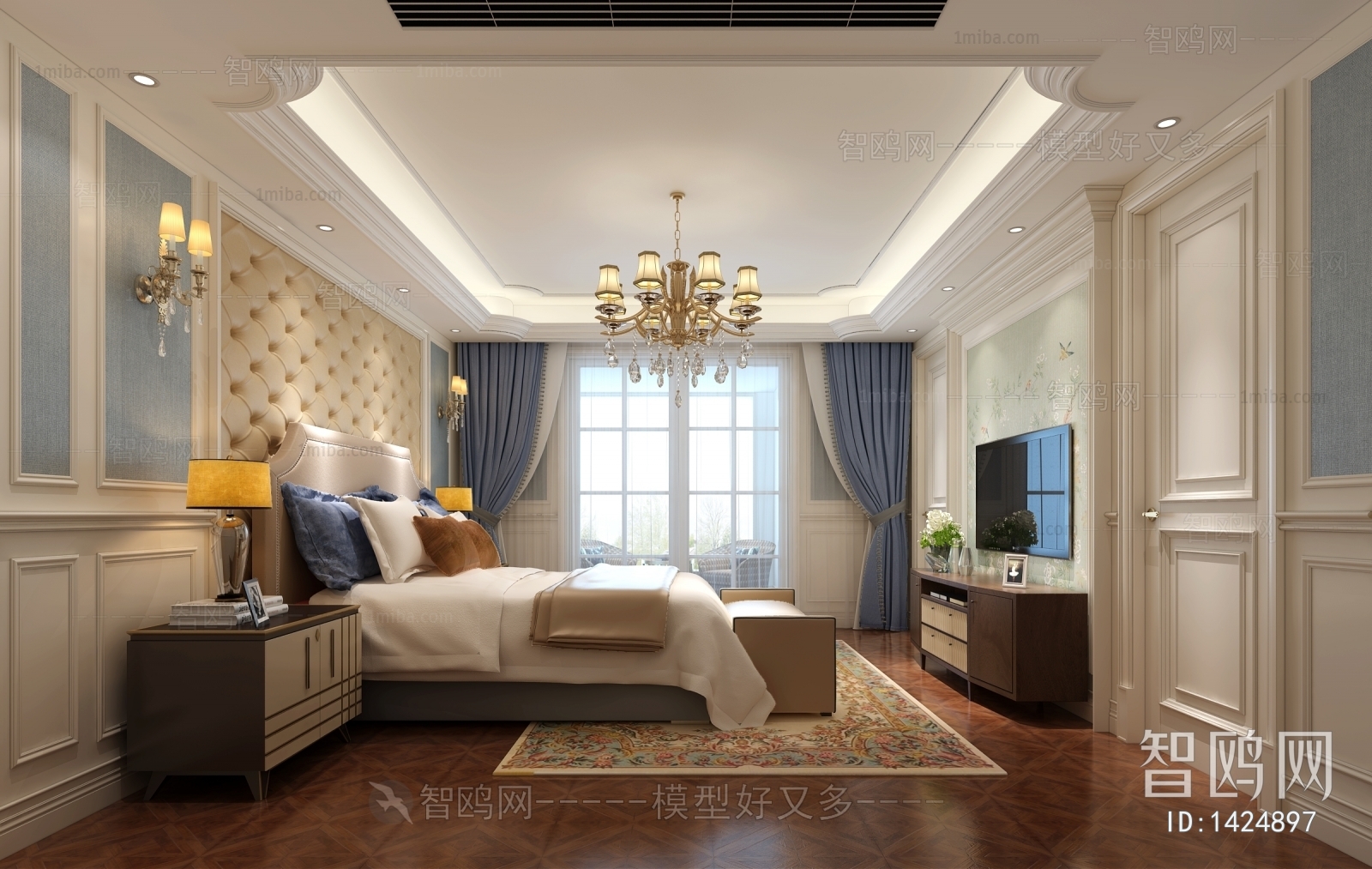 European Style New Classical Style Bedroom