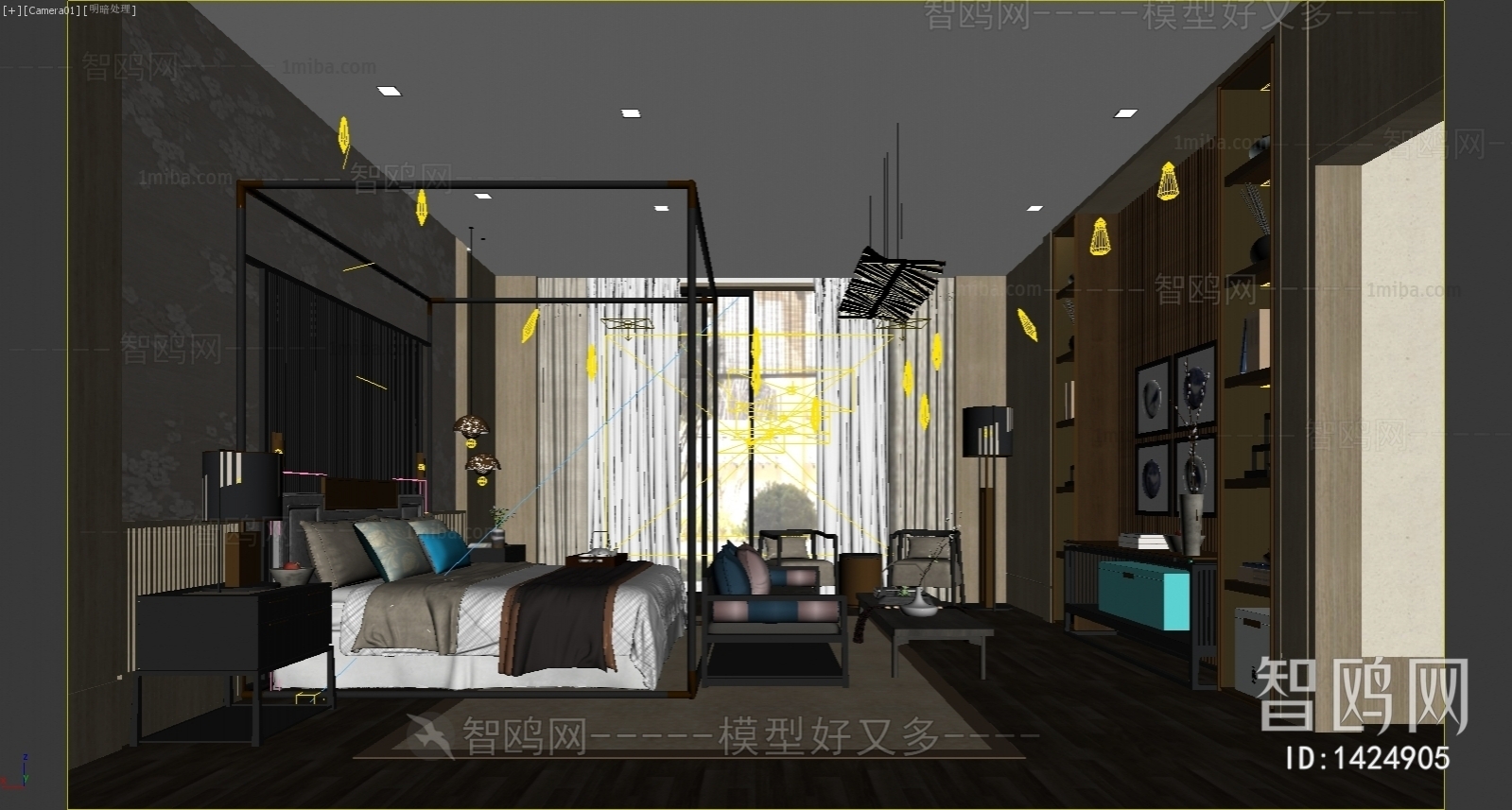 New Chinese Style Bedroom