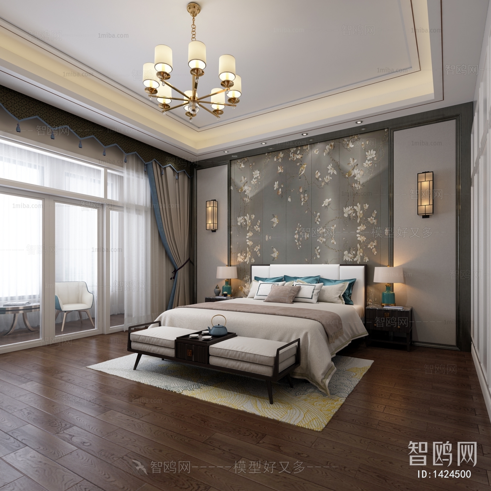 New Chinese Style Bedroom